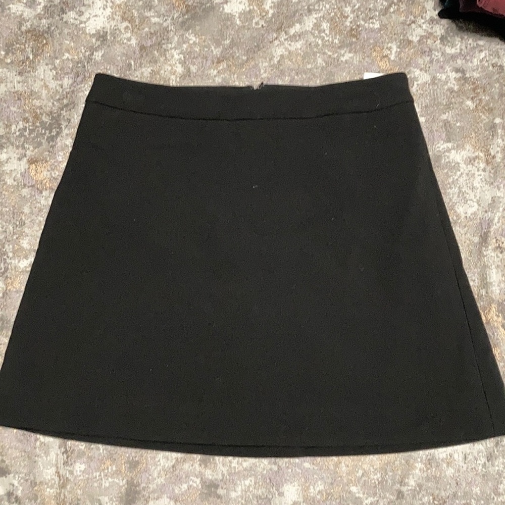 Black A-line mini skirt